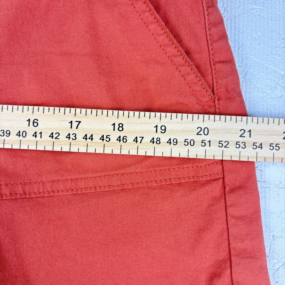 PrAna Organic Cotton Burnt Orange Elle Hiking Shorts Women's Sz 12 - Picture 6 of 8